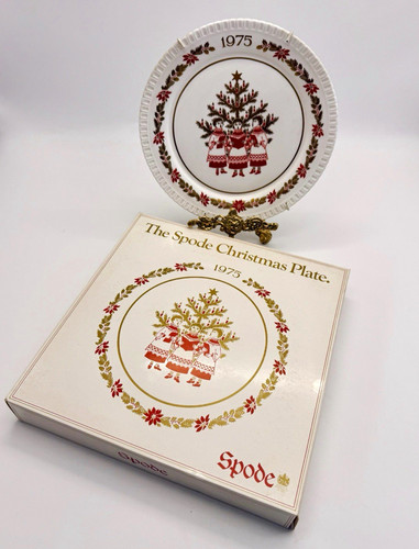 Vintage spode christmas plate - spode,