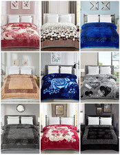 2 Ply Blanket Warm Bed Throw Reversible Heavy Blanket King Size Soft Comforter