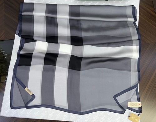 Burberry silk check scarf rrp - silk,