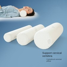 Soft Round Head Pillow Slow Rebound Lumbar Waist Bolster Sleeping Pillows  Leg