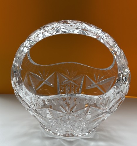 Cut glass basket rose - basket, /rose
