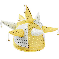 Jester Hat with Bells and Sequins Joker Clown Accessory Fancy Dress Carnival