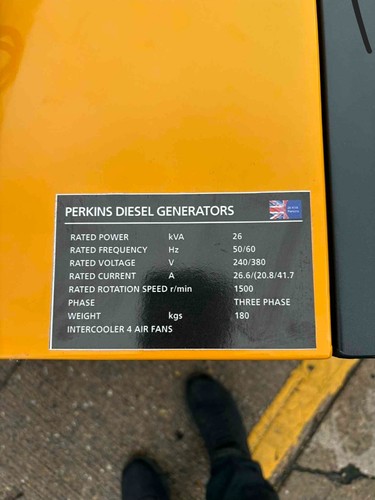 Perkins 26kva diesel generator - 26kva,