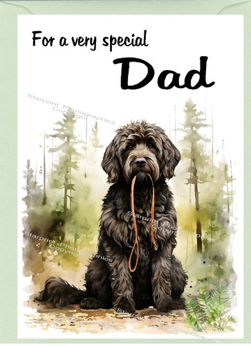 Labradoodle dog blank card - dog,