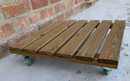 Plant pot caddy - plant, wooden