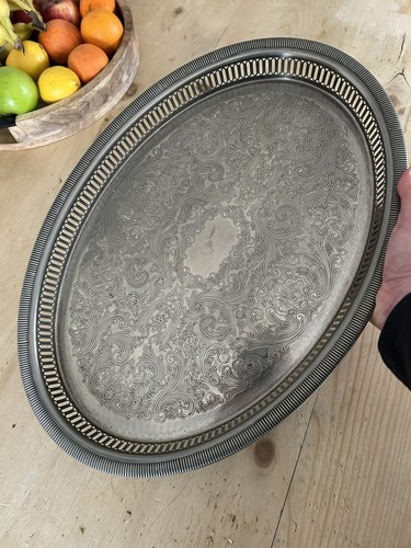 Elegant silver tray plated - silver,