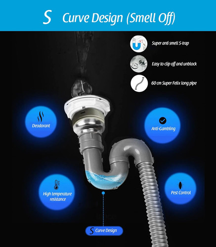 Deep waste outlet - outlet, for