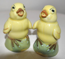 Wade Porcelain- 2x 'Chick' Spirit decanter- Vintage novelty- Yellow Glossy GC
