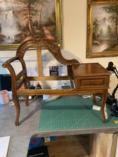 Old Style Telephone Table With Seat, Reupholstered By Mark M. Connor,