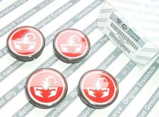 Abarth NEW Genuine alloy wheel logo center caps set 51811808 500 punto 