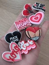 Valentines Heart Shoe Charms