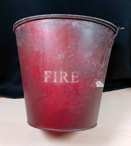 Vintage red fire bucket light - vintage,
