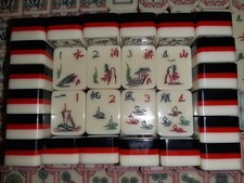 Mahjong Vintage -Water Margin-  Mah-Jongg NMJL 160 triple layer  in Original Box