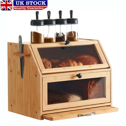 Layer bamboo bread bin - 2,
