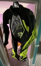 Dainese Audax one Piece Suit Euro Size 50 (uk 40) Fluro yellow/White