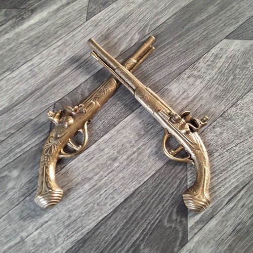 Pair vintage decorative brass - vintage,