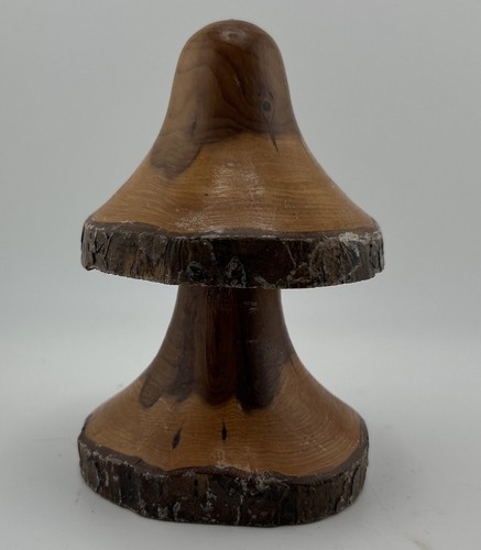Hand turned wooden mushroom - turned,