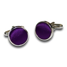Men's Round Cufflinks Silver