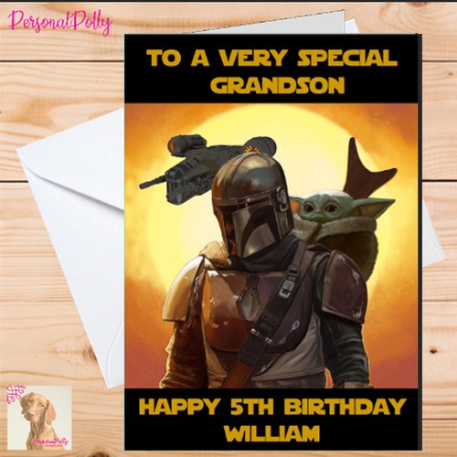 Personalised mandalorian card - personalised,