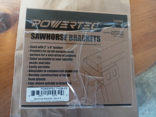 Powertec sawhorse brackets set - powertec,