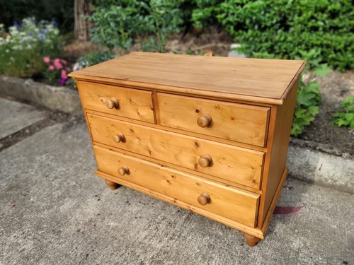Pine chest drawers - pine, 4