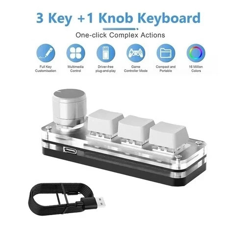 Mini macro keyboard keys - 3, 1