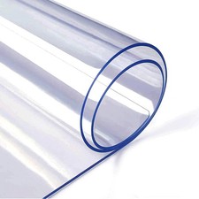 2mm Thick Clear Transparent Vinyl PVC Tablecloth Table Protector Plastic Cover