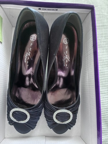 Ladies blue satin shoes - , with