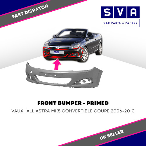 Front bumper primed vauxhall - front,