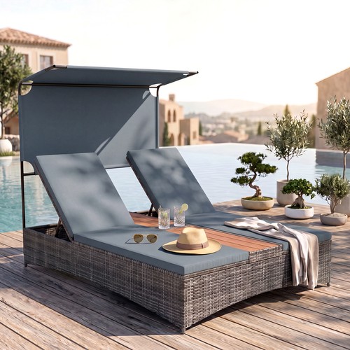 Double outdoor daybed with - outdoor,