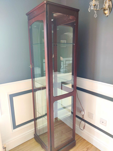 Tall brown wood glass - brown,
