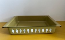 Vintage CATHRINEHOLM Catherine Holm Green Lotus Enamel XL Baking Pan Norway