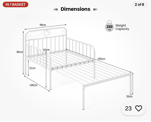 Single bed frame 3ft - single,