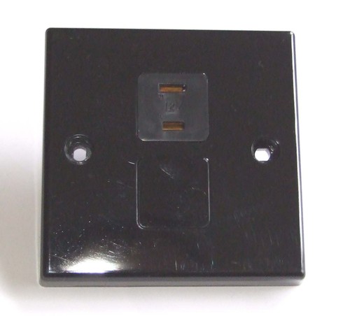 12v black socket clipsal - black,