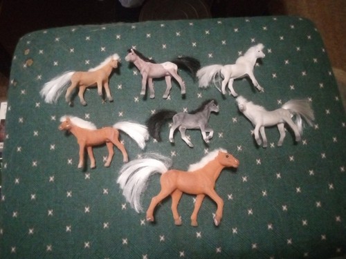 Vintage felt toy horses lot - felt,