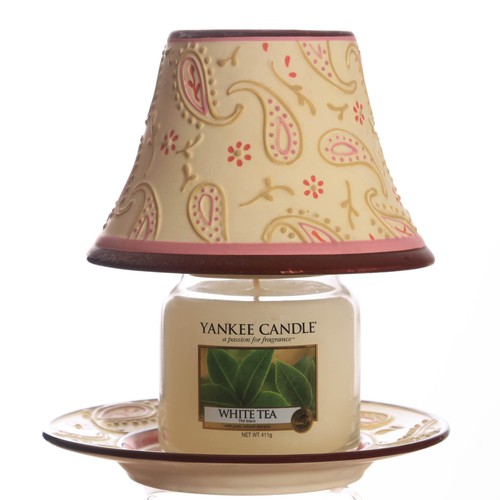 Yankee candle shade and - candle, tray