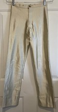 Le’ Gambi Disco Pants Vintage Womens 70’s Pearl Tight Shiny Stretch XS 24” Waist