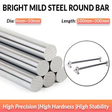 Mild Steel Rod Bar Round Solid Metal Working 4mm to 50mm Dia 100mm to 300mm long