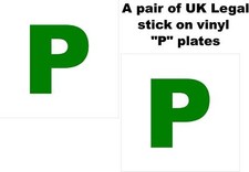 2 X UK Legal P Plates Self