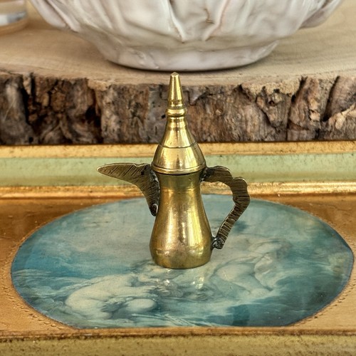Vintage miniature brass dallah - brass,