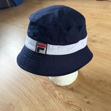 Fila Mens Basil Vintage Bucket Hat Navy Casuals Hooligan Indie Britpop Festival