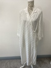 Marks & Spencer Ladies Vintage Satin Dressing Gown Robe Kimono 80s Silky 10-12