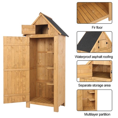 Single door wooden garden - single,