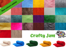 Needle Felting/Wet Carded Wool Batts Ideal for 3D, Fast Felting, Choose Colour