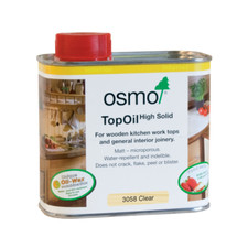 Osmo Top Oil - 3058 Clear Matt, (Kitchen Worktop Wood Oil) Food Safe Child Safe