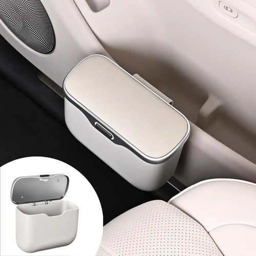 Car trash can - trash, lid