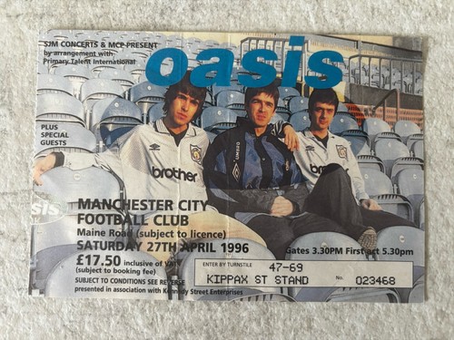 Oasis maine road ticket stub - oasis,
