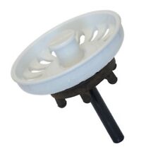 Kitchen Sink Basket Strainer Waste Plug Coloured White