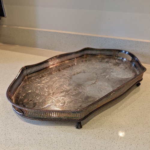 Large antique silver plate - large,