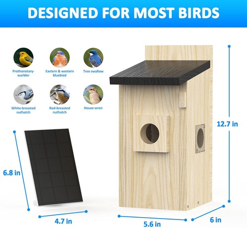 Smart solar bird house 4mp - smart,